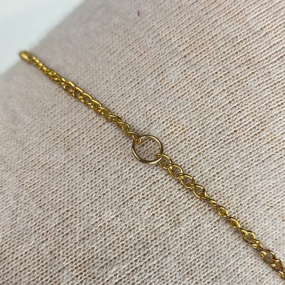 Enamel & Rhinestone Gold Tone Butterfly Pendant Necklace - Picture 7 of 8